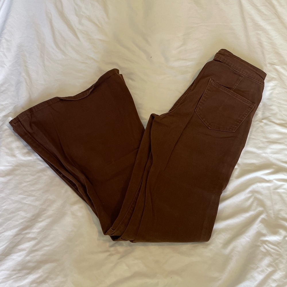 Brown super flare jeans